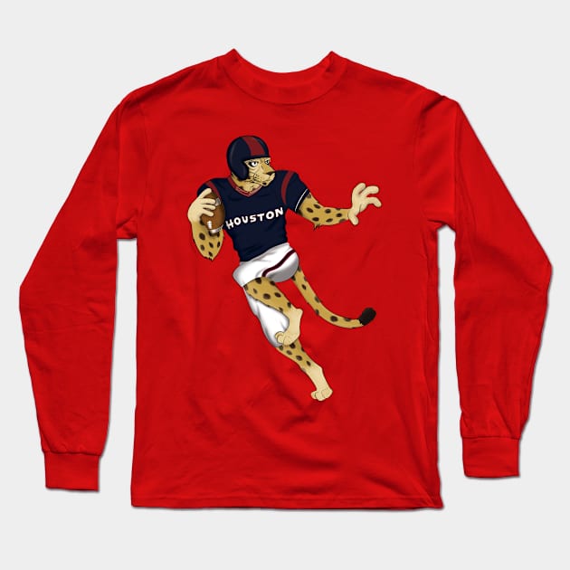 Houston Football Long Sleeve T-Shirt by WorldSportsCulture